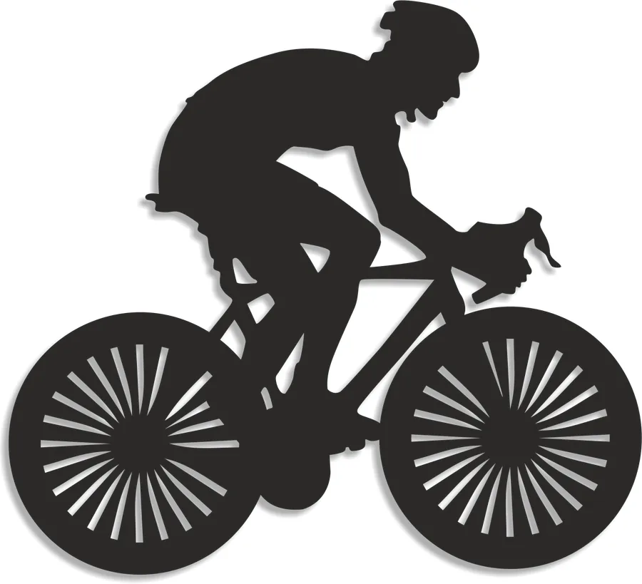 Silueta - Cyklista – zápich na tortu
