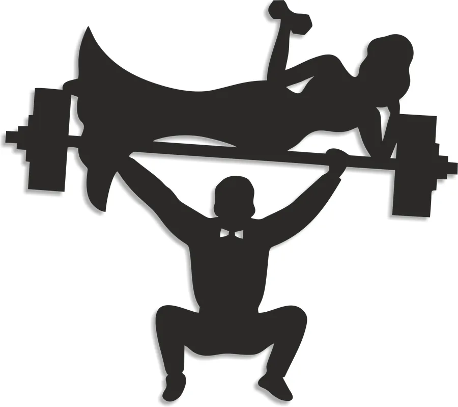 Silueta - Fitness a Bodybuilder pár – zápich na tortu