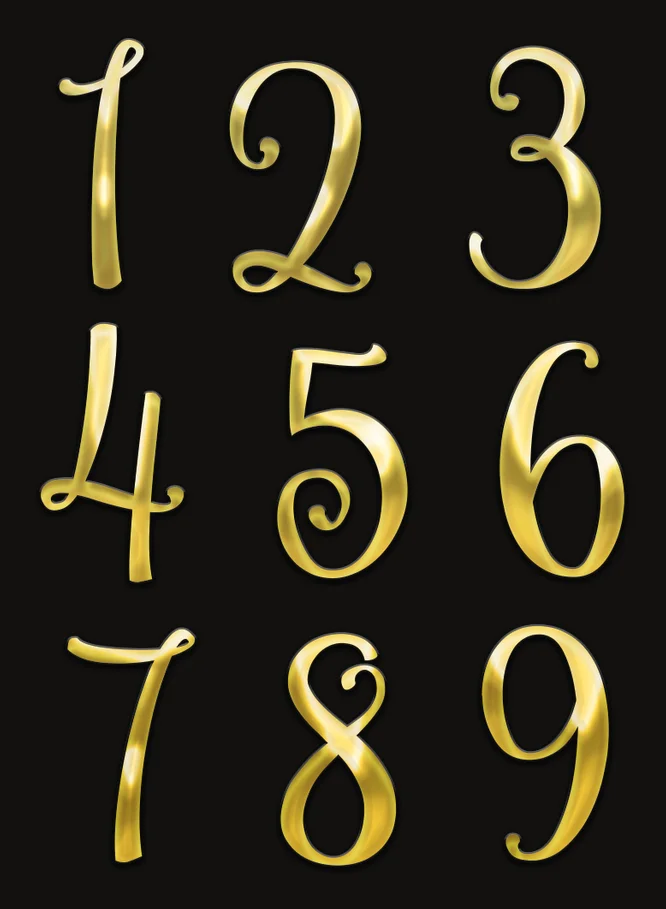 Čísla od 1 - 9 Stars – zápich na tortu